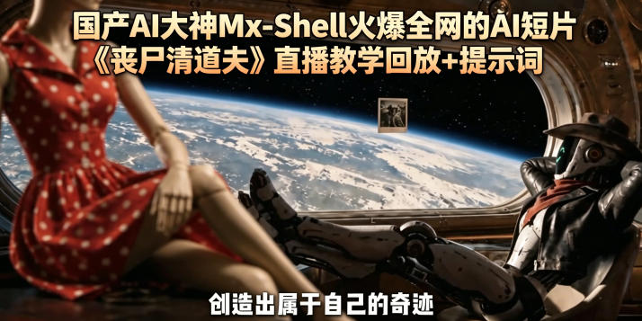 国产AI大神Mx-Shell火爆全网的AI短片《丧尸清道夫》直播教学回放+提示词-惠声资源站