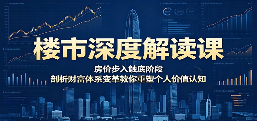 楼市深度解读课：房价步入触底阶段，剖析财富体系变革教你重塑个人价值认知-惠声资源站