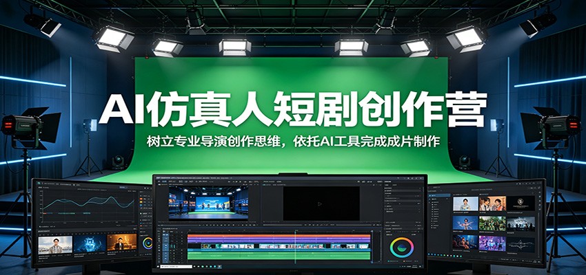 AI仿真人短剧创作营：树立专业导演创作思维，依托AI工具完成成片制作-惠声资源站