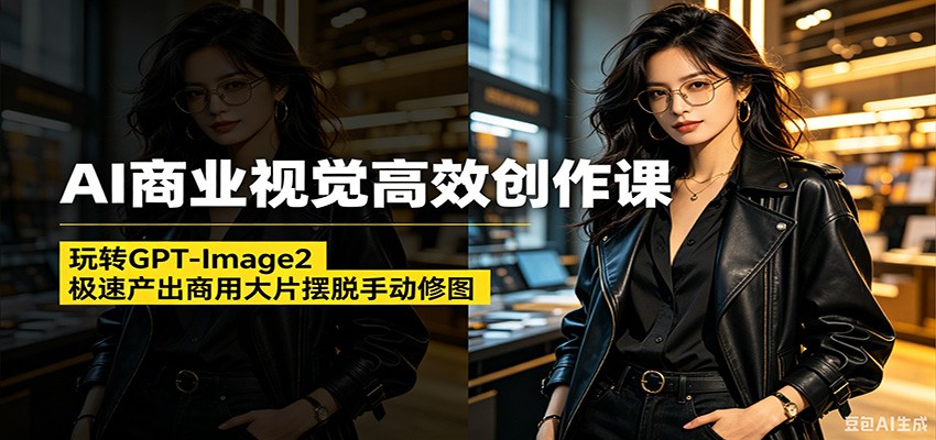 AI商业视觉高效创作课：玩转GPT-Image2，极速产出商用大片摆脱手动修图(更新)-惠声资源站
