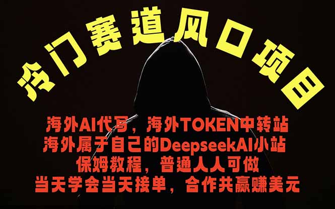冷门赛道风口项目 海外AI代写！0成本运作完全免费！当天注册当天接单，接单接到手抽筋，无脑...-惠声资源站