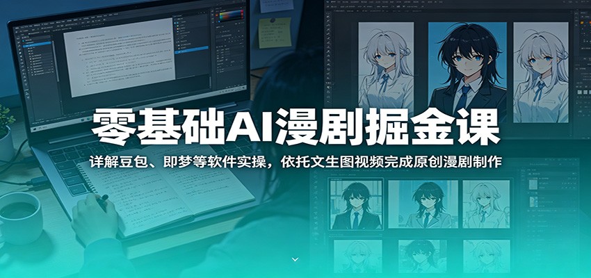 零基础AI漫剧掘金课：详解豆包、即梦等软件实操，依托文生图视频完成原创漫剧制作-惠声资源站