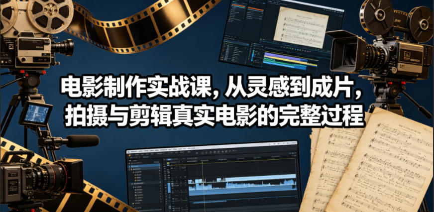 电影制作实战课，从灵感到成片，拍摄与剪辑真实电影的完整过程【原创双语字幕】-惠声资源站
