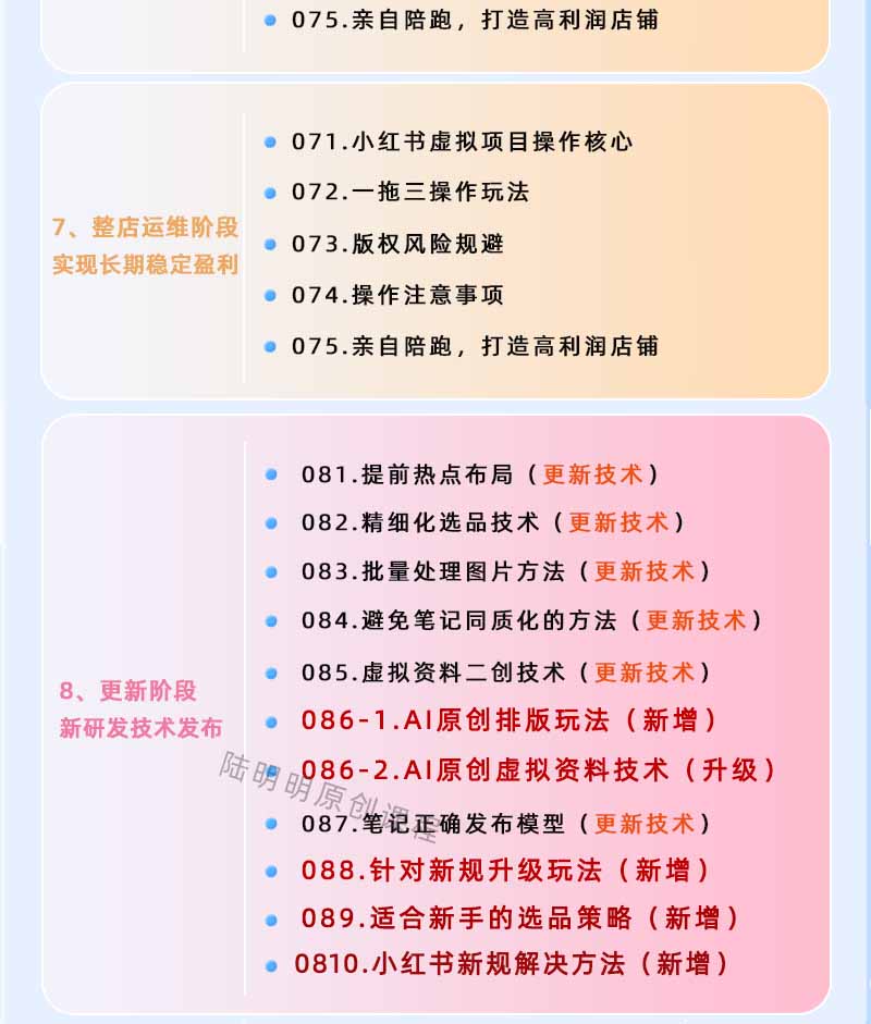 图片[4]-小红书虚拟项目特训班9.0，全面拥抱AI，批量产出原创PPT货源，单品/单店纯利润几万到几十W-惠声资源站