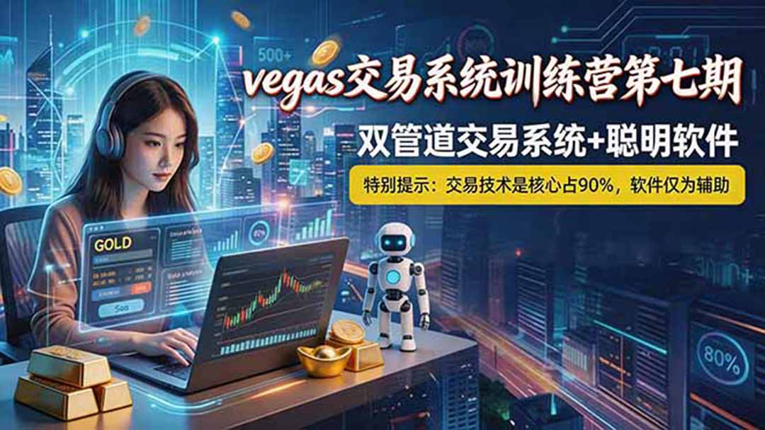 【海外美金AI搬砖】Vegas交易技术+聪明软件， 黄金期货日赚50-1000U， 长期稳定，小白轻松上手-惠声资源站