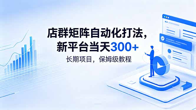 店群矩阵自动化打法，新平台当天300+，长期项目，保姆级教程-惠声资源站