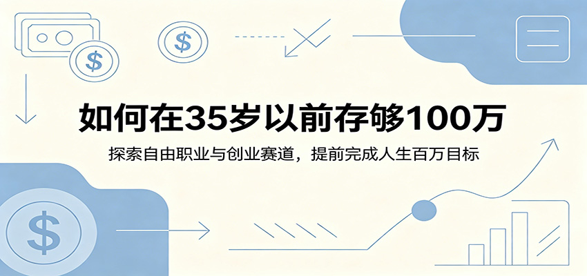 如何在35岁以前存够100万：探索自由职业与创业赛道，提前完成人生百万目标-惠声资源站