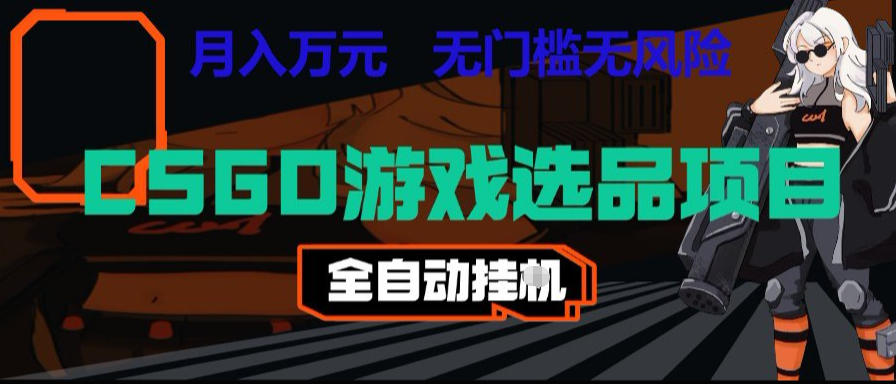 CSGO游戏自动扫货项目，全自动运行，月入1W，无风险，长期稳定可以做【揭秘】-惠声资源站