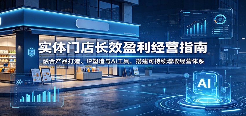 实体门店长效盈利经营指南：融合产品打造、IP塑造与AI工具，搭建可持续增收经营体系-惠声资源站