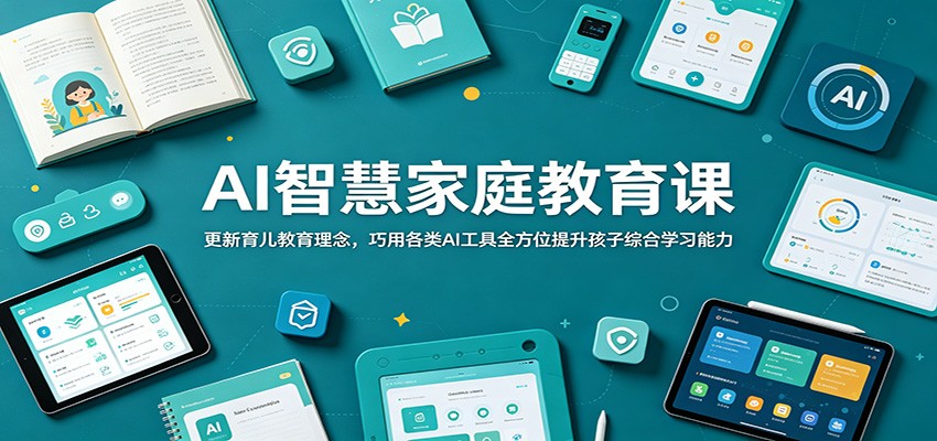 AI智慧家庭教育课：更新育儿教育理念，巧用各类AI工具全方位提升孩子综合学习能力-惠声资源站