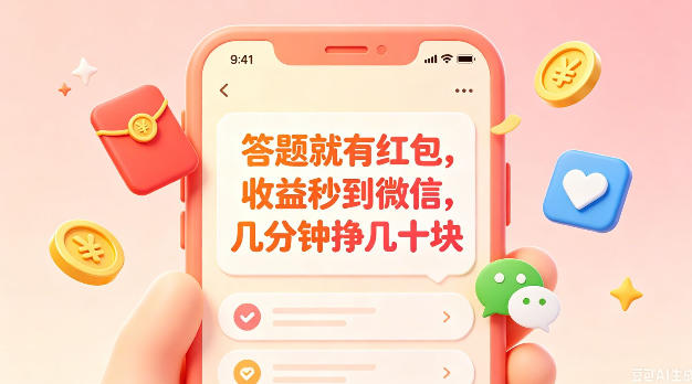 答题就有红包，收益秒到微信，几分钟挣几十块，学生党上班族宝妈都可以玩【揭秘】-惠声资源站