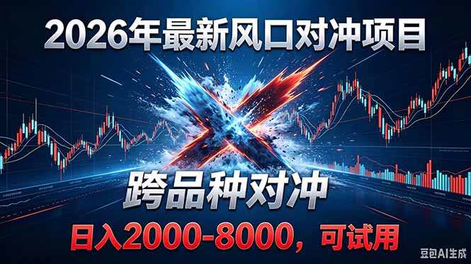 2026创业新风口！最新对冲！跨品种对冲！日收益2000-6000+-惠声资源站