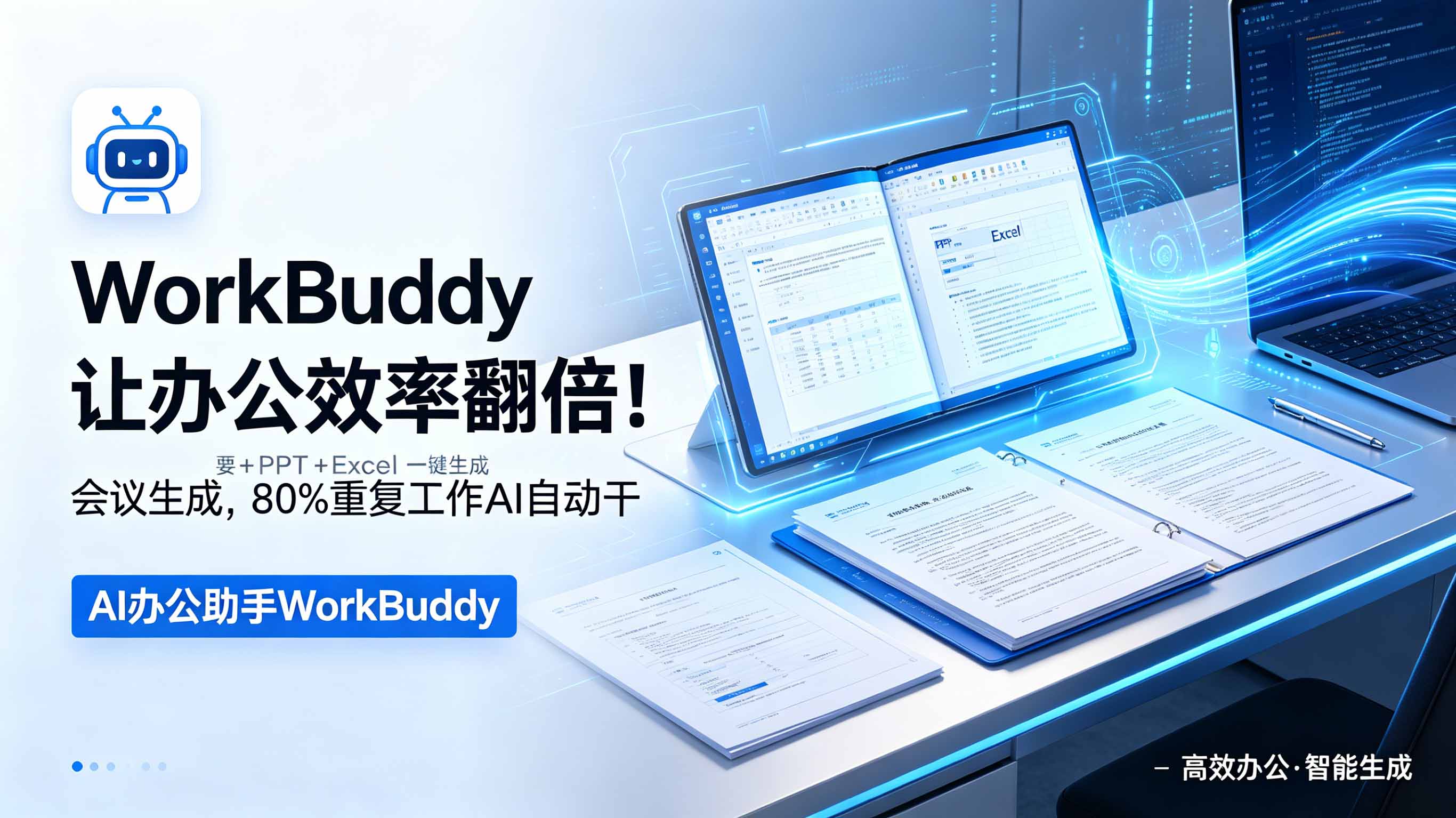 WorkBuddy让办公效率翻倍！会议纪要+PPT+Excel一键生成，80%重复工作AI自动干-惠声资源站