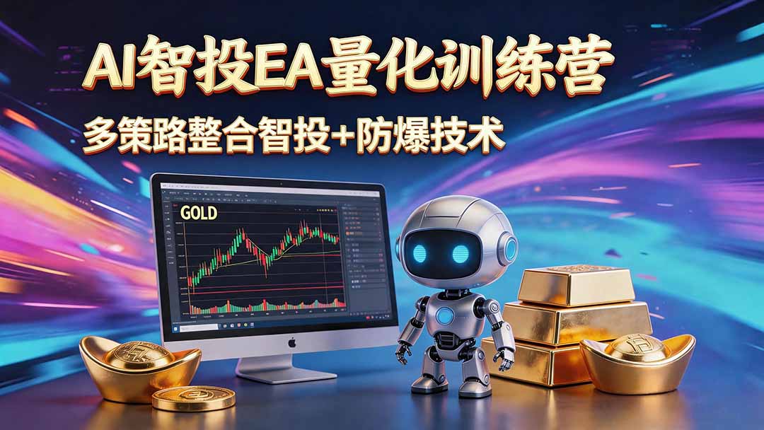AI智投EA量化运营技术，自动化黄金操盘技术，小白也可以轻松上手日入1000+-惠声资源站