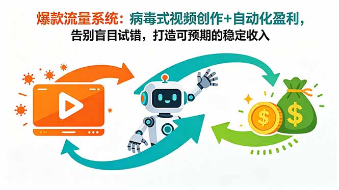 爆款流量系统：病毒式视频创作+自动化盈利，告别盲目试错，打造可预期的稳定收入-惠声资源站