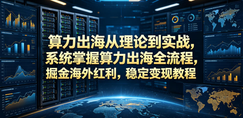 算力出海从理论到实战，系统掌握算力出海全流程，掘金海外红利，稳定变现教程-惠声资源站