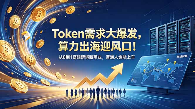Token需求大爆发，算力出海迎风口！从0到1搭建跨境新商业，普通人也能上车-惠声资源站