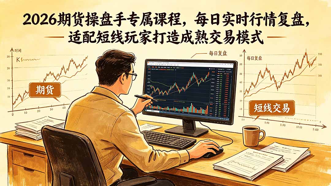 2026期货操盘手专属课程-更新6月，每日实时行情复盘，适配短线玩家打造成熟交易模式-惠声资源站