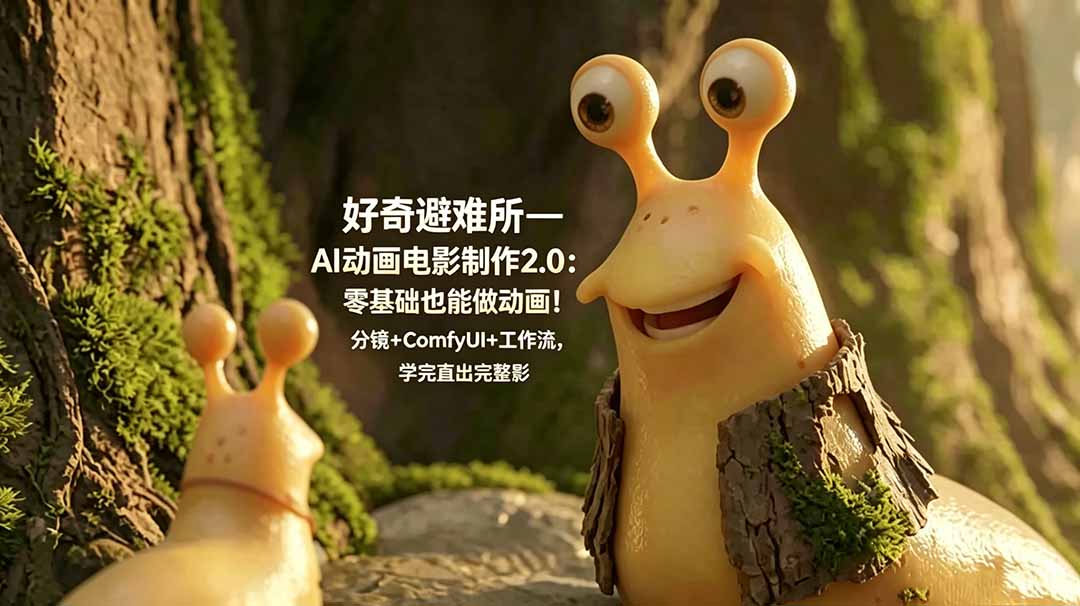 好奇避难所—AI动画电影制作2.0：零基础也能做动画！分镜+ComfyUI+工作流，学完直出完整影片-惠声资源站