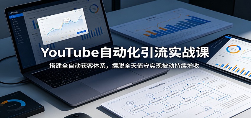 YouTube自动化引流实战课：搭建全自动获客体系，摆脱全天值守实现被动持续增收-惠声资源站