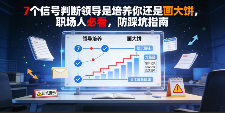 付费文章：7个信号判断领导是培养你还是画大饼，职场人必看，防踩坑指南-惠声资源站