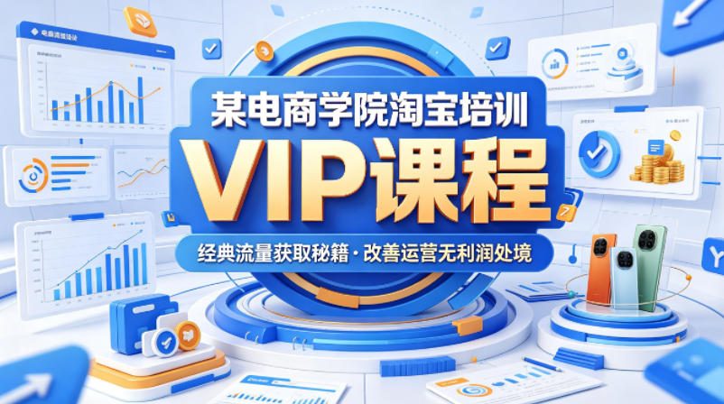 某电商学院淘宝培训VIP课程，各种经典有用的流量获取秘籍，改善运营产品没利润的处境(2026年6月)-惠声资源站