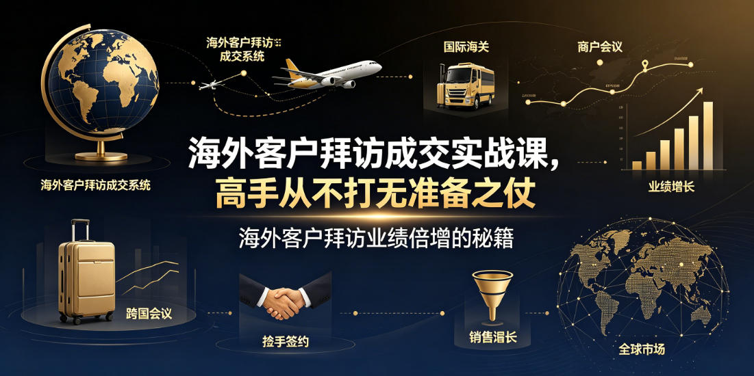 海外客户拜访成交实战课，高手从不打无准备之仗，海外客户拜访业绩倍增的秘籍-惠声资源站