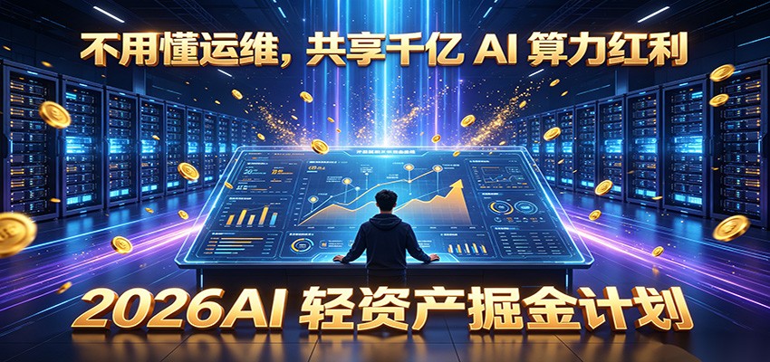不用懂运维，共享千亿 AI 算力红利，2026AI 轻资产掘金计划-惠声资源站