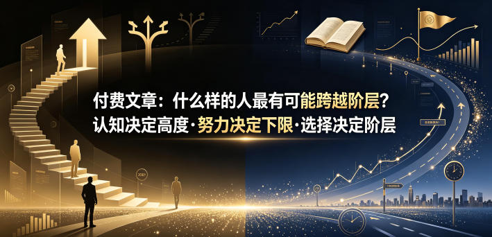 付费文章：什么样的人最有可能跨越阶层？认知决定高度·努力决定下限·选择决定阶层-惠声资源站