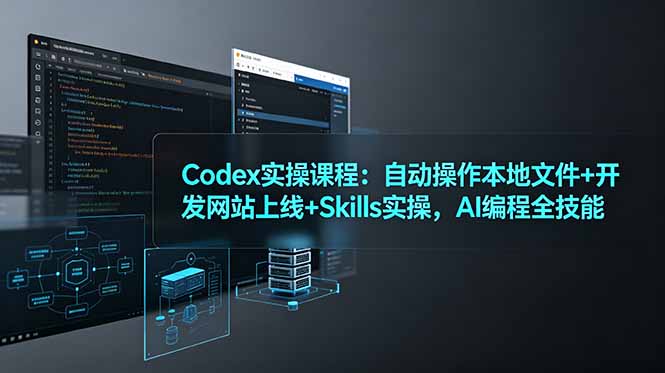 Codex实操课程：自动操作本地文件+开发网站上线+Skills实操，AI编程全技能-惠声资源站