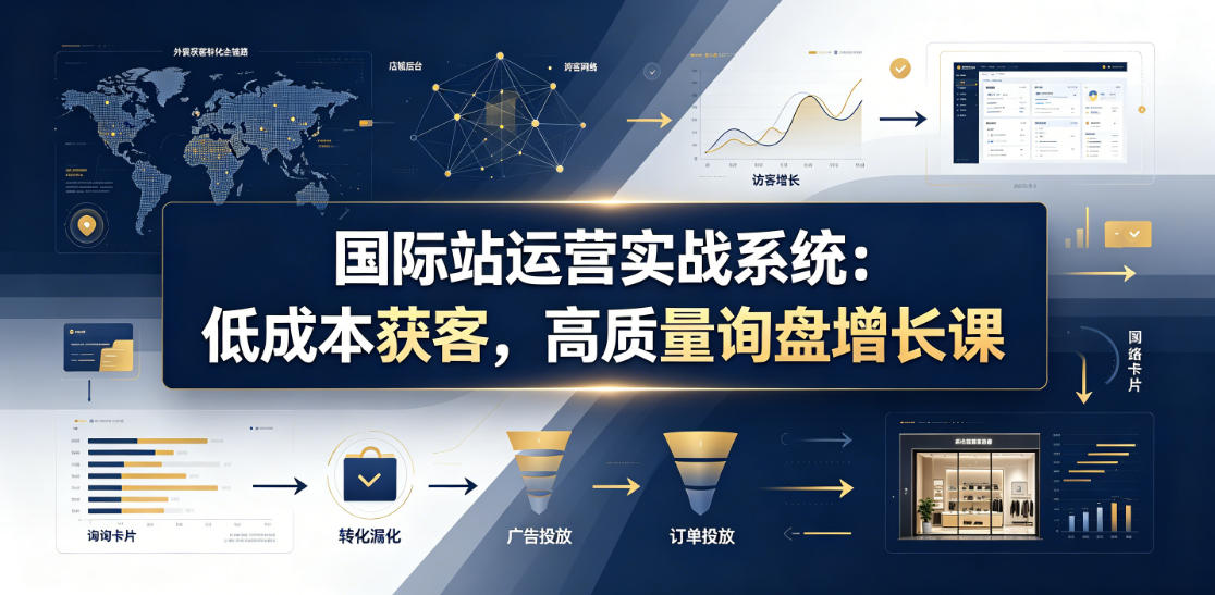 国际站运营实战系统：低成本获客，高质量询盘增长课(更新26年)-惠声资源站