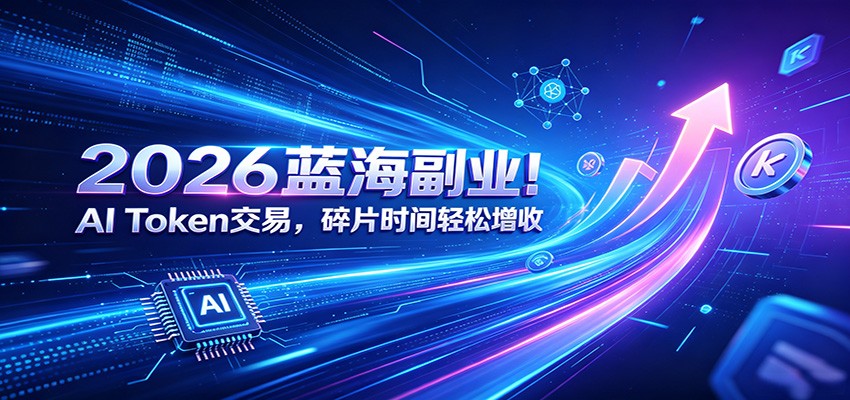 2026蓝海副业！AI Token交易，碎片时间轻松增收-惠声资源站