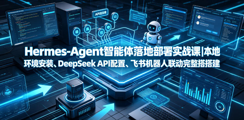 Hermes-Agent智能体落地部署实战课｜本地环境安装、DeepSeek API配置、飞书机器人联动完整搭建教程-惠声资源站