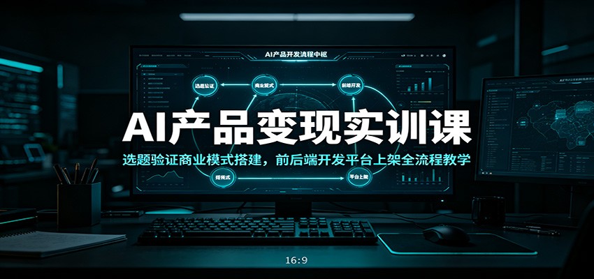 AI产品变现实训课：选题验证商业模式搭建，前后端开发平台上架全流程教学-惠声资源站
