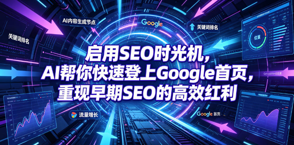 启用SEO时光机，AI帮你快速登上Google首页，重现早期SEO的高效红利【原创双语字幕】-惠声资源站