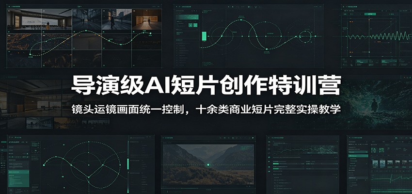 导演级AI短片创作特训营：镜头运镜画面统一控制，十余类商业短片完整实操教学(更新)-惠声资源站