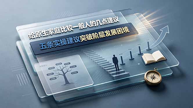 付费文章：给原生家庭比较一般人的几点建议，五条实操建议突破阶层发展困境-惠声资源站