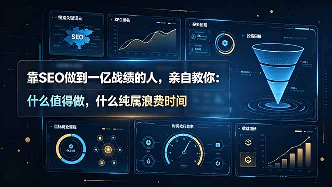 靠SEO做到一亿战绩的人，亲自教你：什么值得做，什么纯属浪费时间【原创双语字幕】-惠声资源站