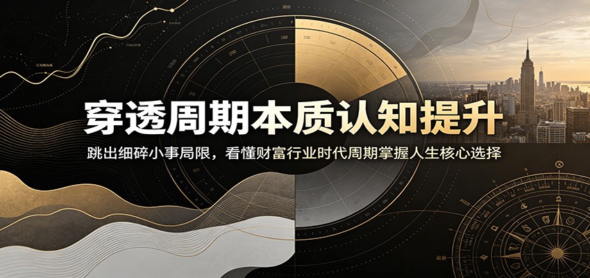 穿透周期本质认知提升：跳出细碎小事局限，看懂财富行业时代周期掌握人生核心选择-惠声资源站
