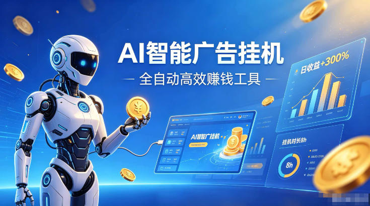 AI智能广告挂G，在家自动賺收益，全程无需人工操作、不用直播、不用拉人【揭秘】-惠声资源站
