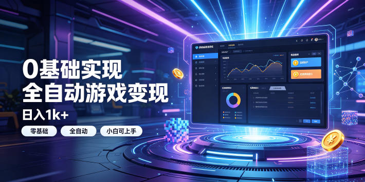 0基础实现全自动游戏变现，日入1k+，小白直接上手搞钱！【揭秘】-惠声资源站