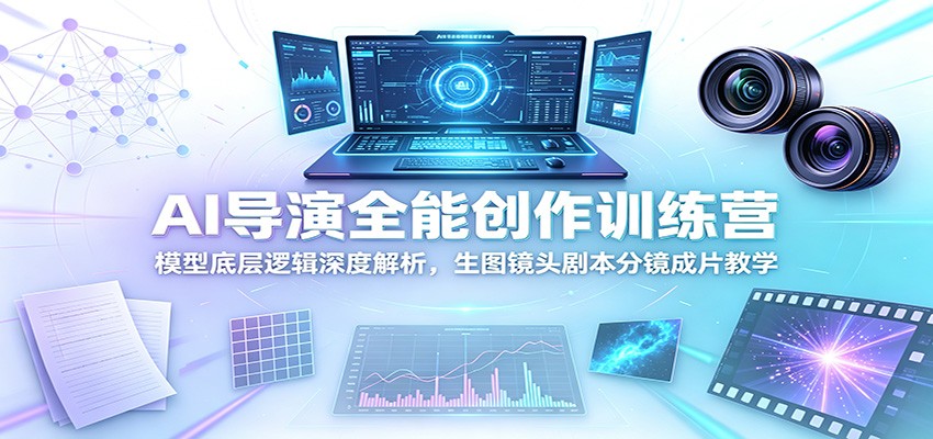 AI导演全能创作训练营：模型底层逻辑深度解析，生图镜头剧本分镜成片教学-惠声资源站