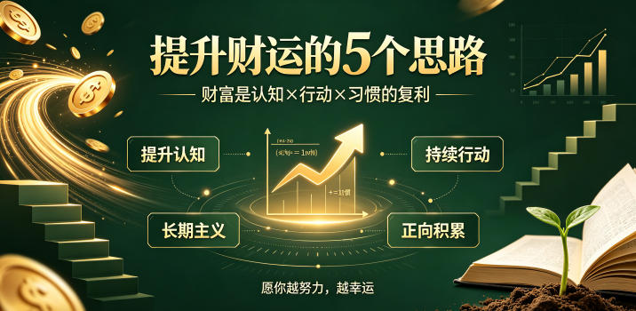 付费文章：提升财运的5个思路——财富是认知x行动x习惯的复利，愿你越努力，越幸运-惠声资源站