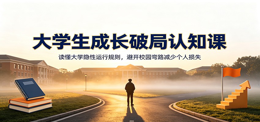 大学生成长破局认知课：读懂大学隐性运行规则，避开校园弯路减少个人损失-惠声资源站