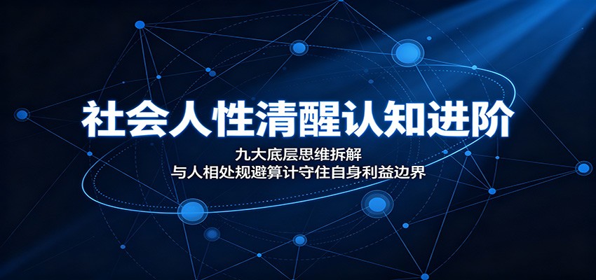 社会人性清醒认知进阶：九大底层思维拆解，与人相处规避算计守住自身利益边界-惠声资源站