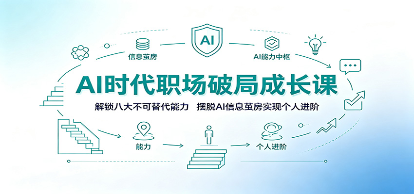 AI时代职场破局成长课：解锁八大不可替代能力，摆脱AI信息茧房实现个人进阶-惠声资源站