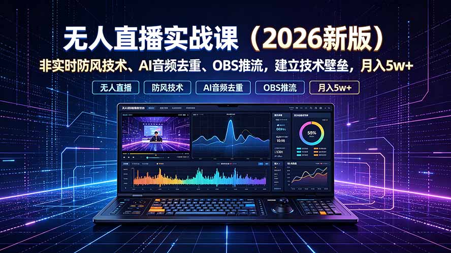 无人直播实战课(更新7月-惠声资源站