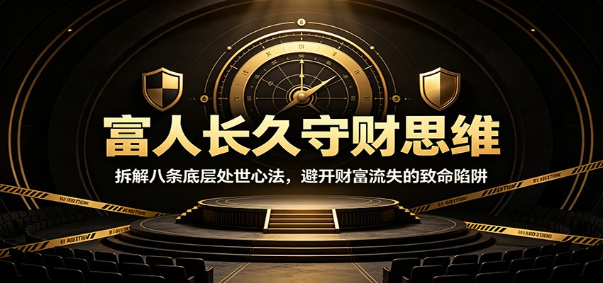 富人长久守财思维：拆解八条底层处世心法，避开财富流失的致命陷阱-惠声资源站