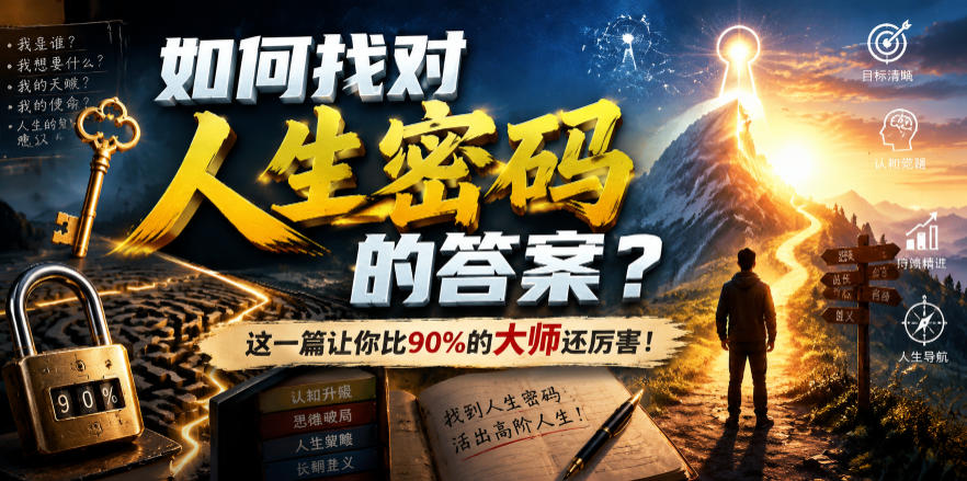 付费文章：如何找对人生密码的答案？这一篇让你比90%的大师还厉害！-惠声资源站
