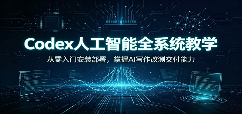 Codex人工智能全系统教学：从零入门安装部署，掌握AI写作改测交付能力-惠声资源站